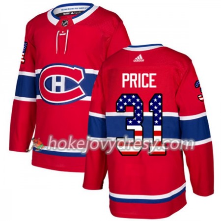 Pánské Hokejový Dres Montreal Canadiens Carey Price 31 2017-2018 USA Flag Fashion Černá Adidas Authentic